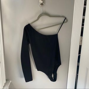 One arm black bodysuit